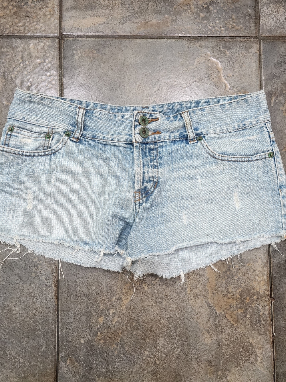 Vintage Y2K Gadzooks Taunt Women's 9 33" Waist Denim Button Fly Booty Shorts